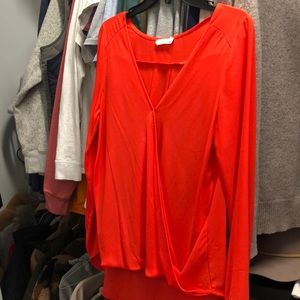 Lush Wrap shirt in red/orange- size medium!
